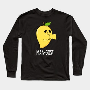 Man-gost Cute Halloween Mango Fruit Ghost Pun Long Sleeve T-Shirt